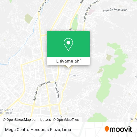 Mapa de Mega Centro Honduras Plaza