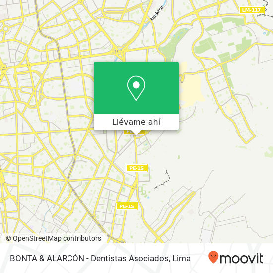 Mapa de BONTA & ALARCÓN - Dentistas Asociados
