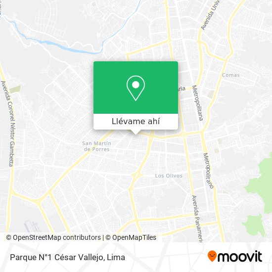 Mapa de Parque N°1 César Vallejo