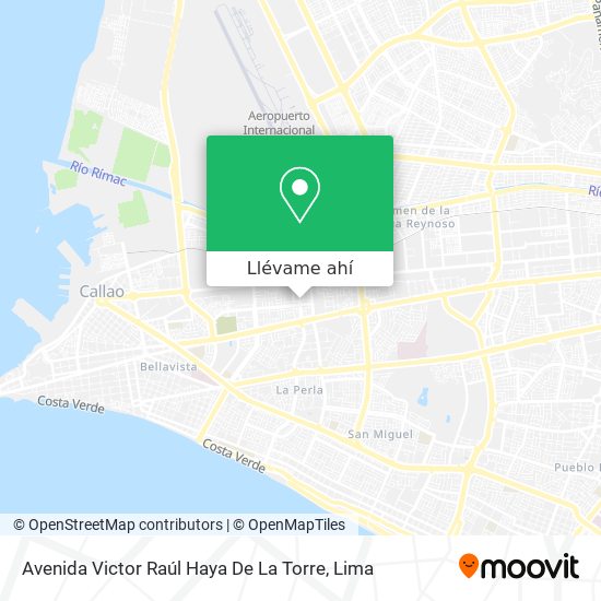 Mapa de Avenida Victor Raúl Haya De La Torre