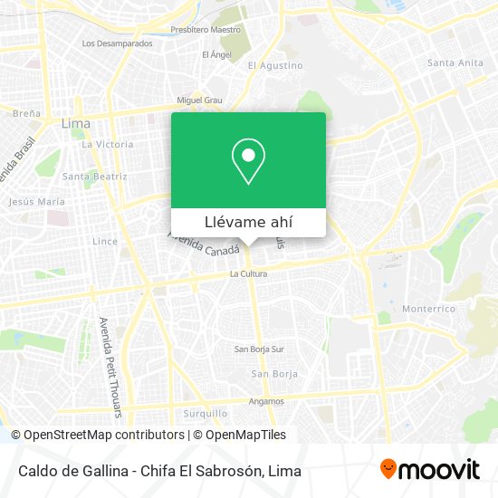 Mapa de Caldo de Gallina - Chifa El Sabrosón