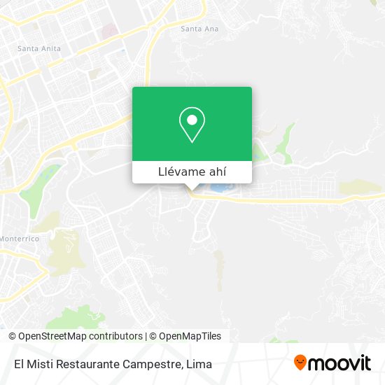 Mapa de El Misti Restaurante Campestre