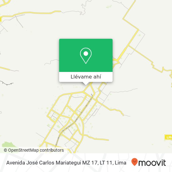 Mapa de Avenida José Carlos Mariategui MZ 17, LT 11