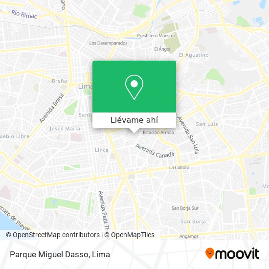 Mapa de Parque Miguel Dasso