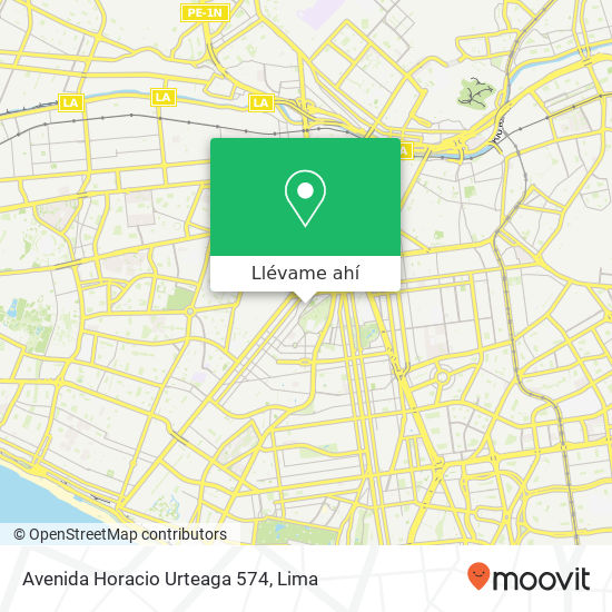Mapa de Avenida Horacio Urteaga 574