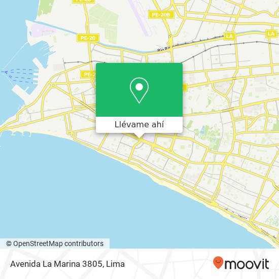 Mapa de Avenida La Marina 3805