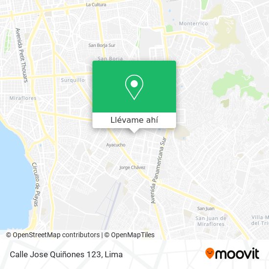 Mapa de Calle Jose Quiñones 123