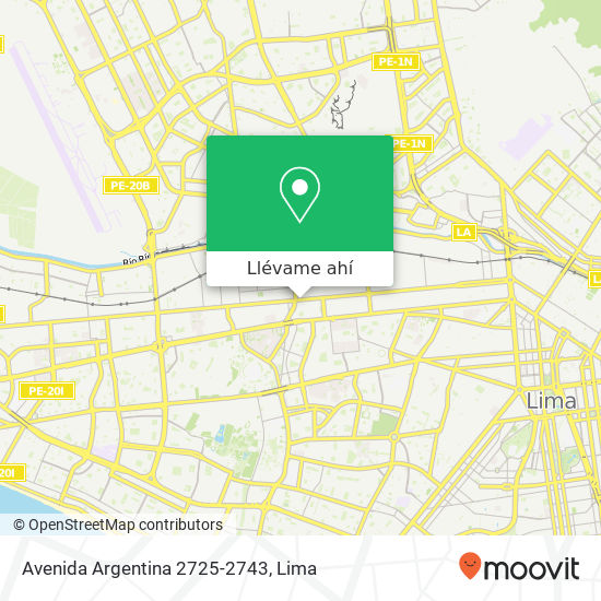 Mapa de Avenida Argentina 2725-2743