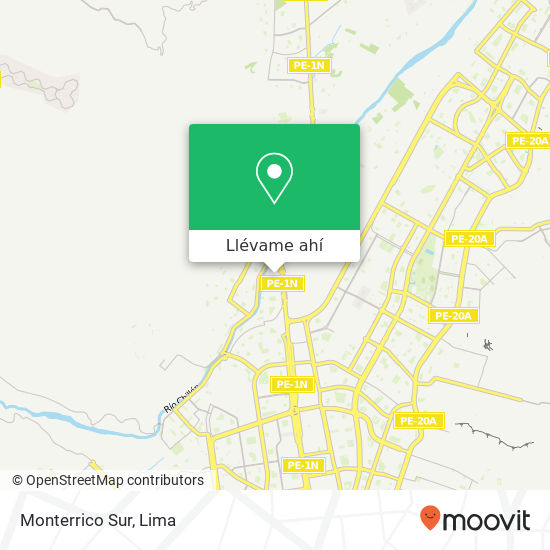 Mapa de Monterrico Sur