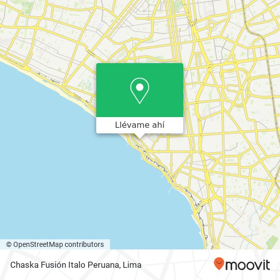Mapa de Chaska Fusión Italo Peruana