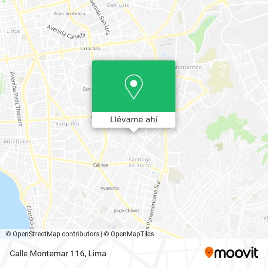 Mapa de Calle Montemar 116