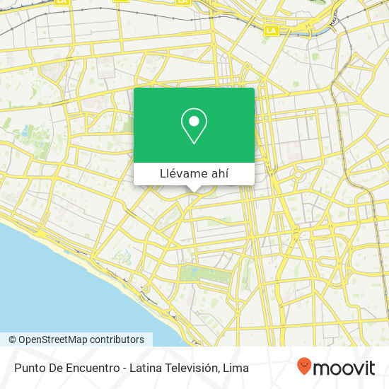 Mapa de Punto De Encuentro - Latina Televisión