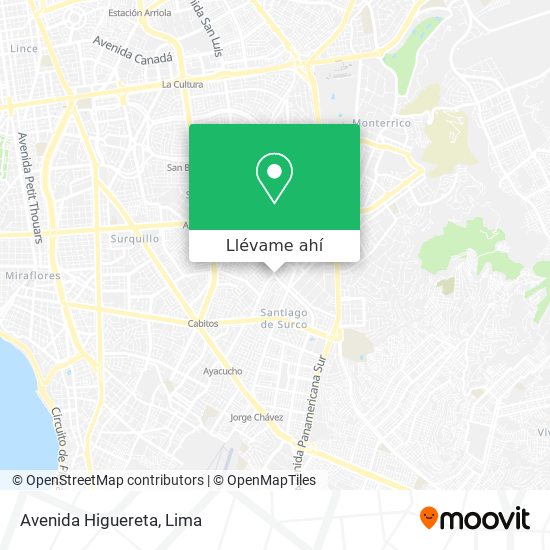 Mapa de Avenida Higuereta
