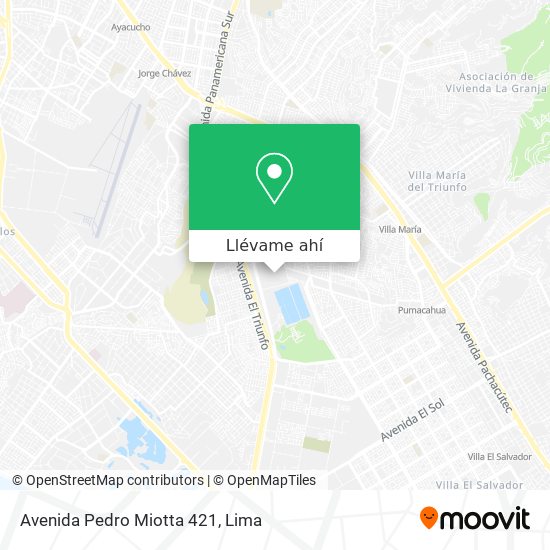 Mapa de Avenida Pedro Miotta 421
