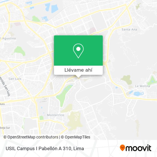 Mapa de USIL Campus I Pabellón A 310