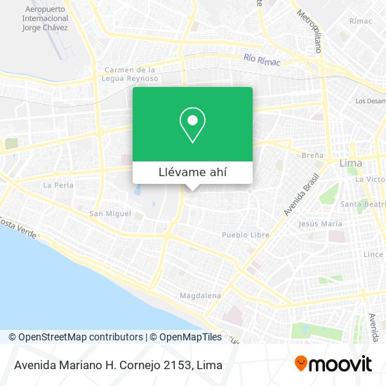 Mapa de Avenida Mariano H. Cornejo 2153