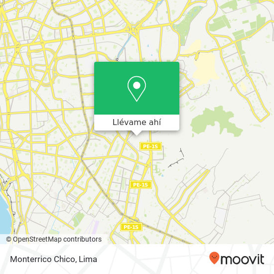 Mapa de Monterrico Chico