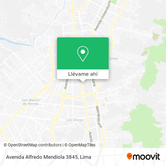 Mapa de Avenida Alfredo Mendiola 3845