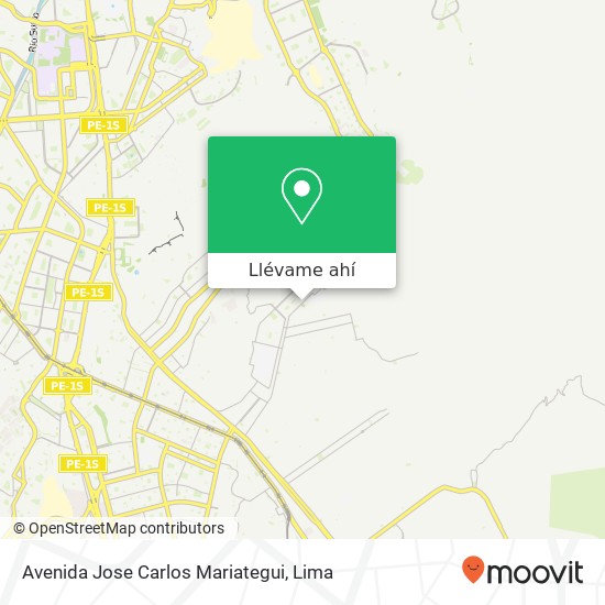Mapa de Avenida Jose Carlos Mariategui
