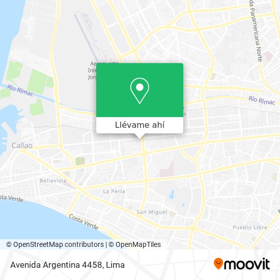 Mapa de Avenida Argentina 4458