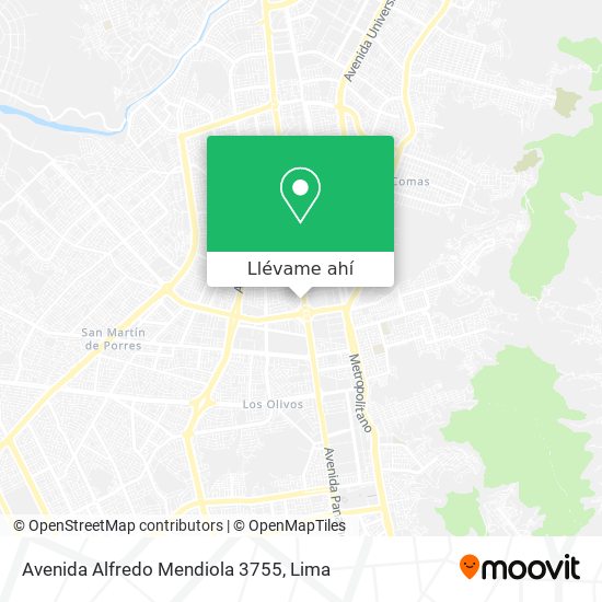Mapa de Avenida Alfredo Mendiola 3755