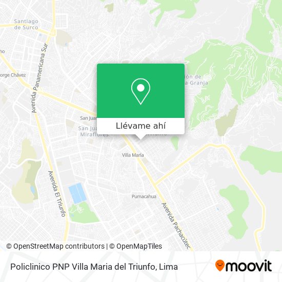 Mapa de Policlinico PNP Villa Maria del Triunfo
