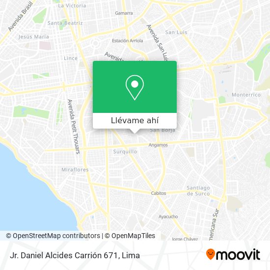 Mapa de Jr. Daniel Alcides Carrión 671