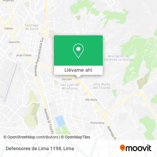 Mapa de Defensores de Lima 1198