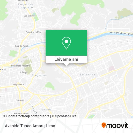 Mapa de Avenida Tupac Amaru