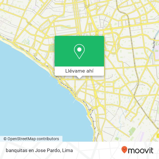 Mapa de banquitas en Jose Pardo