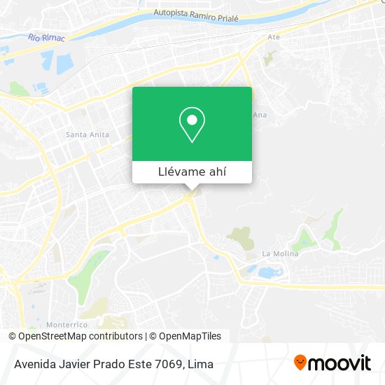 Mapa de Avenida Javier Prado Este 7069