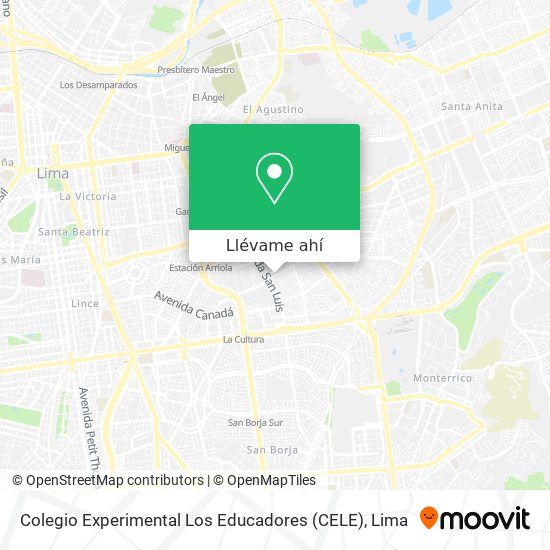 Mapa de Colegio Experimental Los Educadores (CELE)