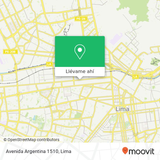 Mapa de Avenida Argentina 1510