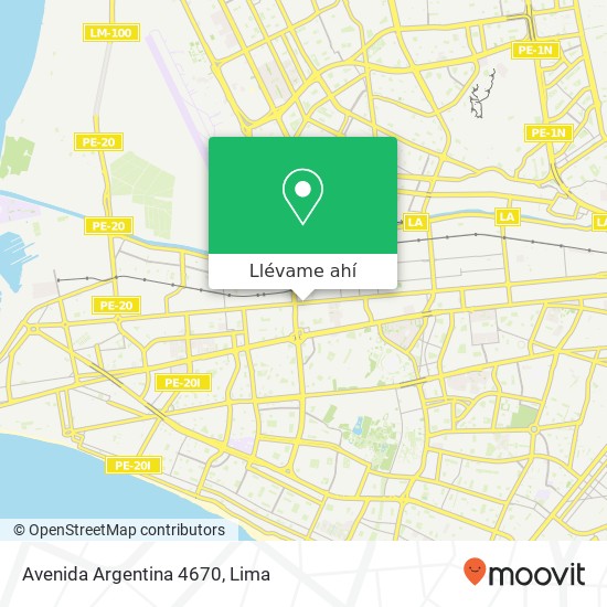 Mapa de Avenida Argentina 4670