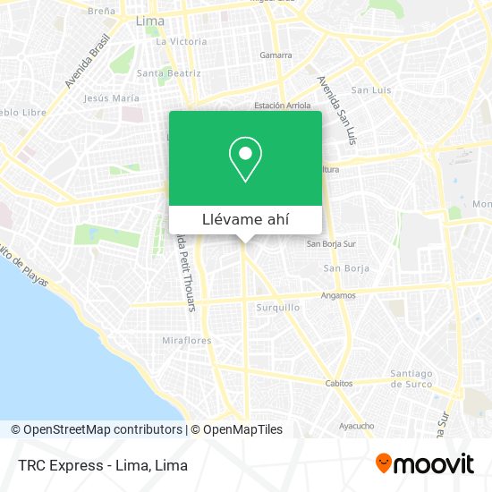 Mapa de TRC Express - Lima