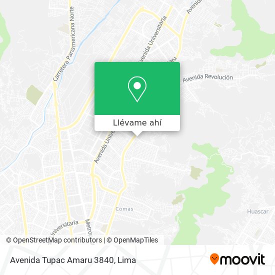 Mapa de Avenida Tupac Amaru 3840