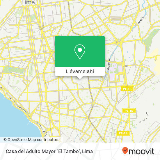 Mapa de Casa del Adulto Mayor "El Tambo"