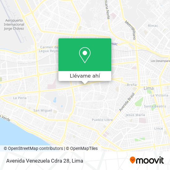 Mapa de Avenida Venezuela Cdra 28