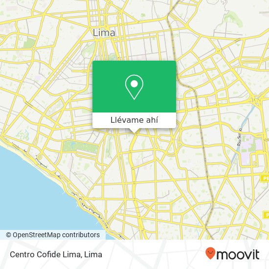 Mapa de Centro Cofide Lima