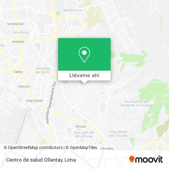 Mapa de Centro de salud Ollantay