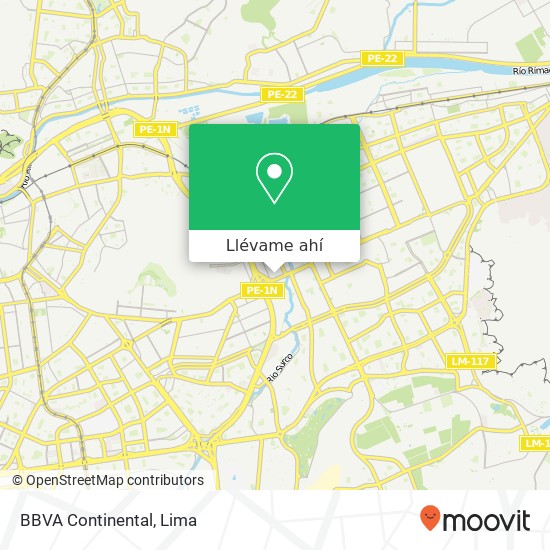 Mapa de BBVA Continental