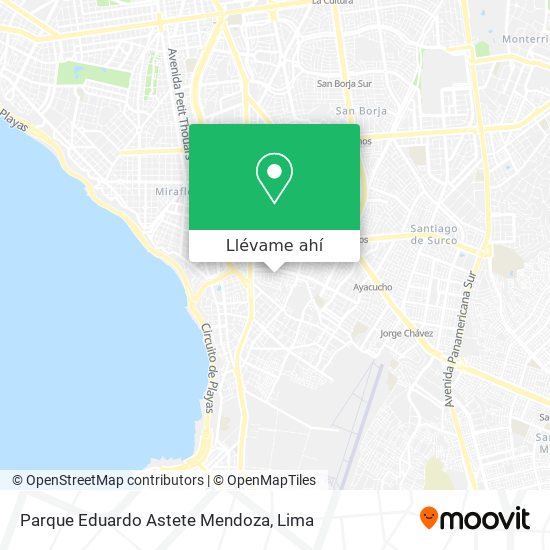 Mapa de Parque Eduardo Astete Mendoza