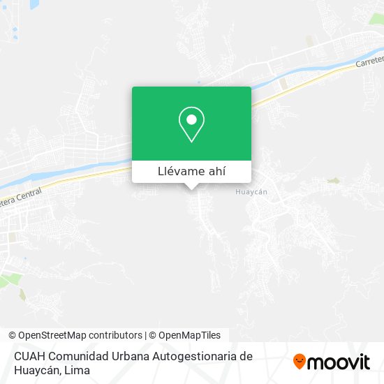 Mapa de CUAH Comunidad Urbana Autogestionaria de Huaycán