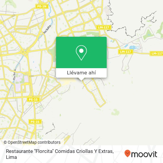 Mapa de Restaurante "Florcita" Comidas Criollas Y Extras