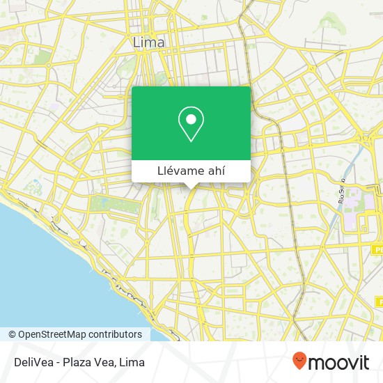Mapa de DeliVea - Plaza Vea