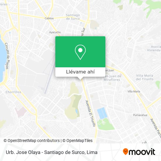 Mapa de Urb. Jose Olaya - Santiago de Surco