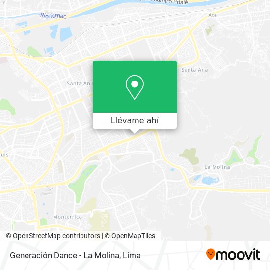 Mapa de Generación Dance - La Molina