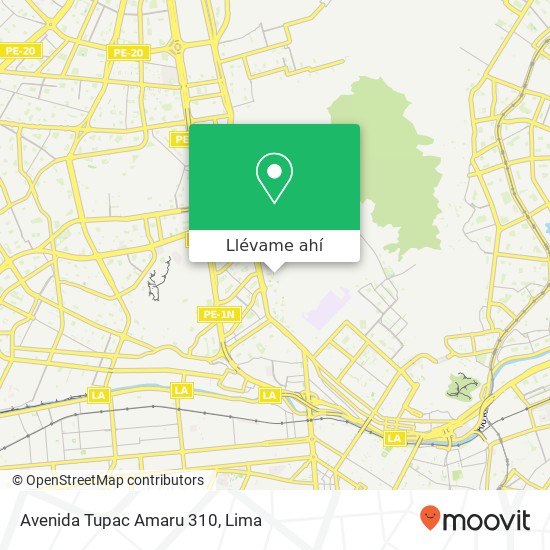 Mapa de Avenida Tupac Amaru 310