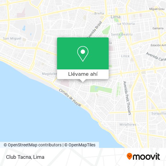 Mapa de Club Tacna