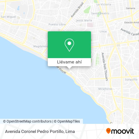 Mapa de Avenida Coronel Pedro Portillo